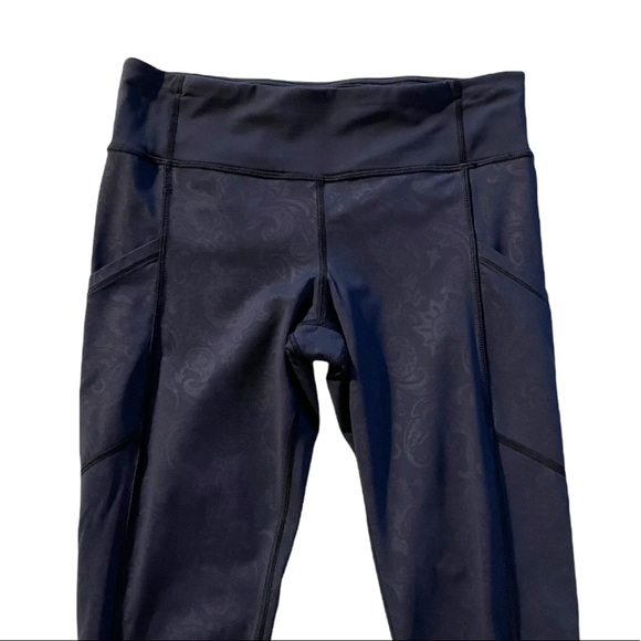 SOLD Lululemon Speed Legging Tight *Luxtreme Paisley Emboss Inkwell - Picture 6 of 14